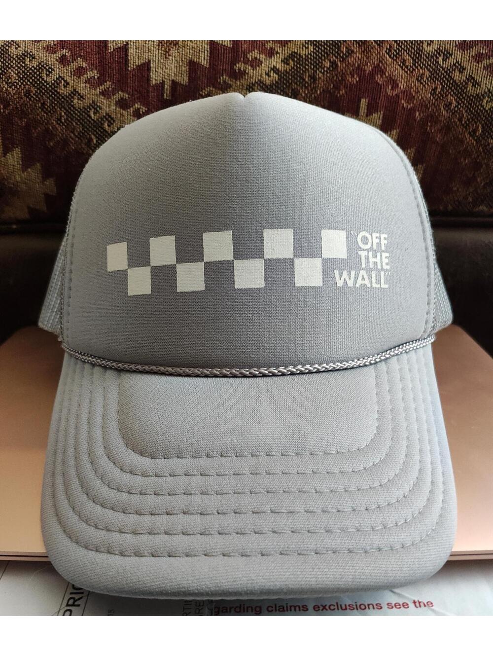 Off the Wall - gray Trucker hat/cap - w/ rope - otto